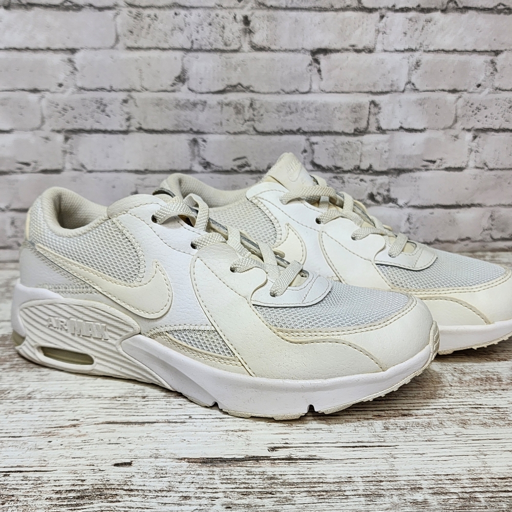 Nike Air Max Excee PS 'Triple White' Size 3Y Kids CD6892-100 No Tie Slip On